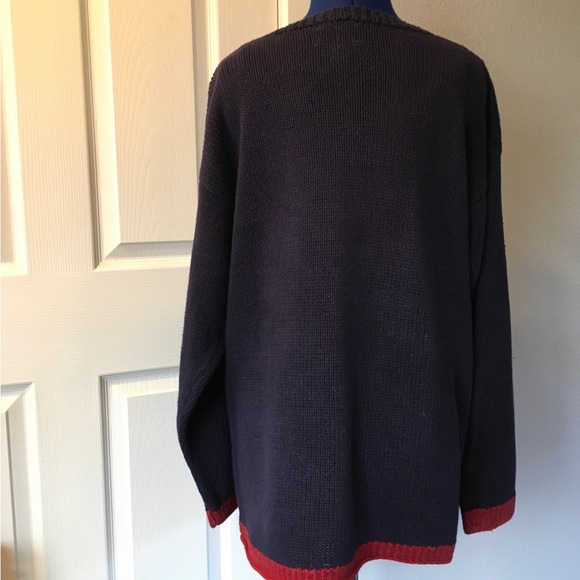 Vintage Van Heusen Navy Floral Sweater - Picture 9 of 17